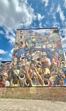 Hackney Peace Carnival Mural in dalston