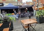 Lunchtime food stalls exmouth market Clerkenwell EC1