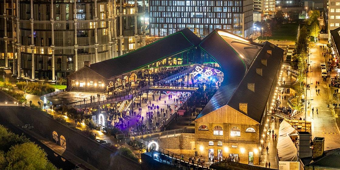 Kings cross at christmas coal drops yard